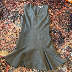 Diane von furgstenberg grey knit fit and flared dress size 12